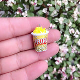 10pcs Popcorn Resin Charms for Earring Key Chain Necklace Pendant