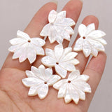 Mother Of Pearl Shell Flower Pendant for Jewelry Making