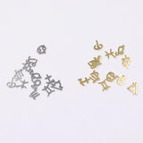 12pcs Stainless Steel Tiny 12 Constellation Charms Pendant DIY Jewelry Kit