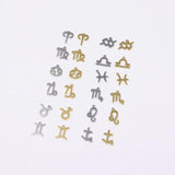 12pcs Stainless Steel Tiny 12 Constellation Charms Pendant DIY Jewelry Kit