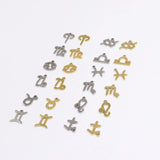 12pcs Stainless Steel Tiny 12 Constellation Charms Pendant DIY Jewelry Kit