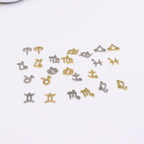 12pcs Stainless Steel Tiny 12 Constellation Charms Pendant DIY Jewelry Kit