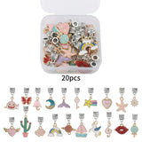 Mixed Style Bulk Charms Silver Metal Pendant Ball Beads for Necklace Bracelet