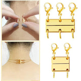 Layered Magnetic Necklace Buckle Stacking Necklace Multilayer Copper Plated