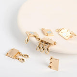 Layered Magnetic Necklace Buckle Stacking Necklace Multilayer Copper Plated