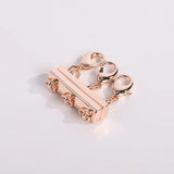 Layered Magnetic Necklace Buckle Stacking Necklace Multilayer Copper Plated