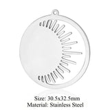 5pcs Stainless Steel Star Moon DIY Charms Necklace Pendant