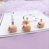 Resin Pig Charms Earrings Pendant DIY 10 PCs