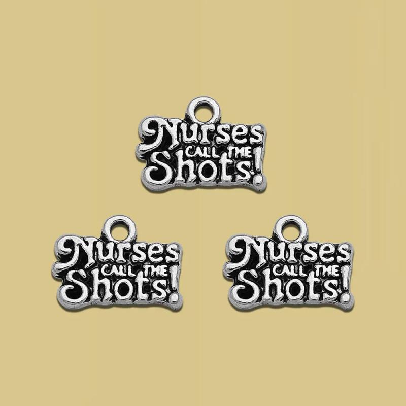 Antique Silver Plated Nurse Doctor Charms Ambulance Collection Medical Pendants