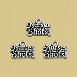 Antique Silver Plated Nurse Doctor Charms Ambulance Collection Medical Pendants