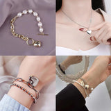 5pcs Silver Heart Round Charms Acrylic Pendants DIY Jewelry Making