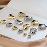 5pcs Silver Heart Round Charms Acrylic Pendants DIY Jewelry Making