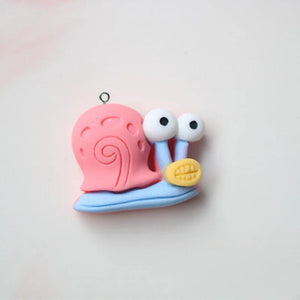 10pcs Snail Resin Charms for DIY Jewelry Making