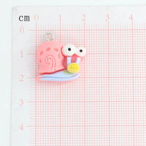 10pcs Snail Resin Charms for DIY Jewelry Making