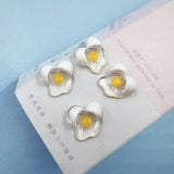 10pcs Mini Egg Yolk Resin Charms for DIY Jewelry Key Chain Pendant C920