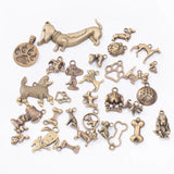 50g Hot Metal Mixed Charm Animal Dog Antique Bronze Bracelet Necklace DIY