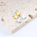 5pcs Stainless Steel Lucky Clover Flower Pendants Necklaces Charms