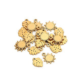 20Pcs Stainless Steel Sun Flower Leaf Charms for DIY Bracelet Necklace