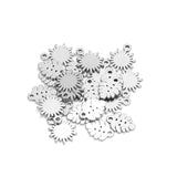 20Pcs Stainless Steel Sun Flower Leaf Charms for DIY Bracelet Necklace
