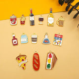 10pcs Food Drink Charms for Jewelry Making