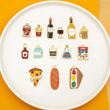 10pcs Food Drink Charms for Jewelry Making