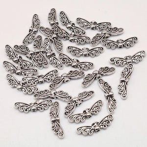 Tibetan Silver Angel Wing Spacer Beads Pendant Charms DIY Jewelry
