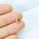 20pcs Mini Letter Charms Gold/Silver DIY Pendant Necklace Bracelet