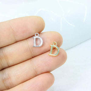 20pcs Mini Letter Charms Gold/Silver DIY Pendant Necklace Bracelet