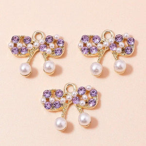 10pcs Crystal Charms for Earrings Necklaces DIY Women Jewelry