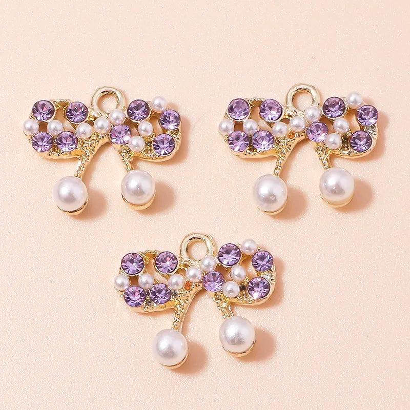 10pcs Crystal Charms for Earrings Necklaces DIY Women Jewelry