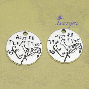 20pcs/lot 19mm Antique Silver Deer Charms Pendants DIY Keychain Supplies