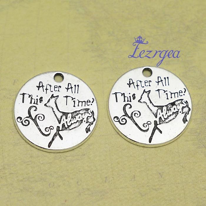 20pcs/lot 19mm Antique Silver Deer Charms Pendants DIY Keychain Supplies