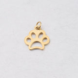 5pcs Stainless Steel Animal Footprint Charm Pendants Beads Bulk Jewelry Findings