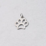 5pcs Stainless Steel Animal Footprint Charm Pendants Beads Bulk Jewelry Findings