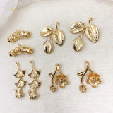 4Pcs/Lot Leaf/Flower Earring Jewelry Charms Hand Made DIY Pendant