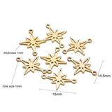 20Pcs Double Hole Star Charms Pendant for DIY Jewelry Making