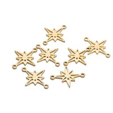 20Pcs Double Hole Star Charms Pendant for DIY Jewelry Making