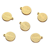 5PCS Stainless Steel Coin Jesus Charm For DIY Christian Necklace Pendant