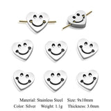 3pcs Stainless Steel 10x10mm Cross Shell Beads Charms for Bracelet Making