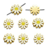 3pcs Stainless Steel 10x10mm Cross Shell Beads Charms for Bracelet Making