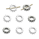 3pcs Stainless Steel 10x10mm Cross Shell Beads Charms for Bracelet Making
