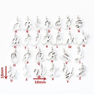 78 Vintage A-Z Letter Charms for Bracelet Necklace DIY Jewelry Making