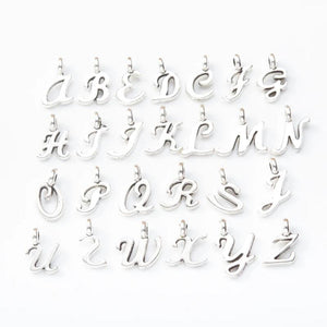 78 Vintage A-Z Letter Charms for Bracelet Necklace DIY Jewelry Making
