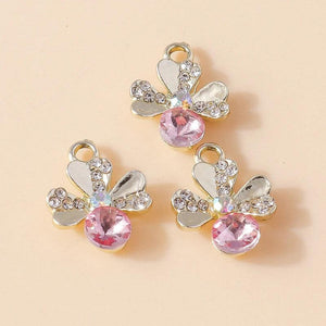 10pcs Crystal Clover Pendants DIY Jewelry Making