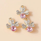 10pcs Crystal Clover Pendants DIY Jewelry Making