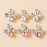 10pcs Crystal Clover Pendants DIY Jewelry Making