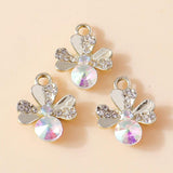 10pcs Crystal Clover Pendants DIY Jewelry Making