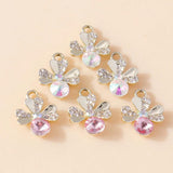 10pcs Crystal Clover Pendants DIY Jewelry Making