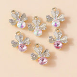 10pcs Crystal Clover Pendants DIY Jewelry Making