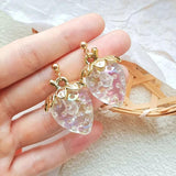 5Pcs Alloy Fruit Resin Pendant Earring Charms DIY Jewelry Making Supplies
